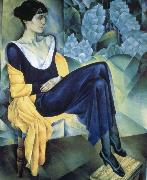 unknow artist Poetess Anna Akhmatova portraits oil painting on canvas